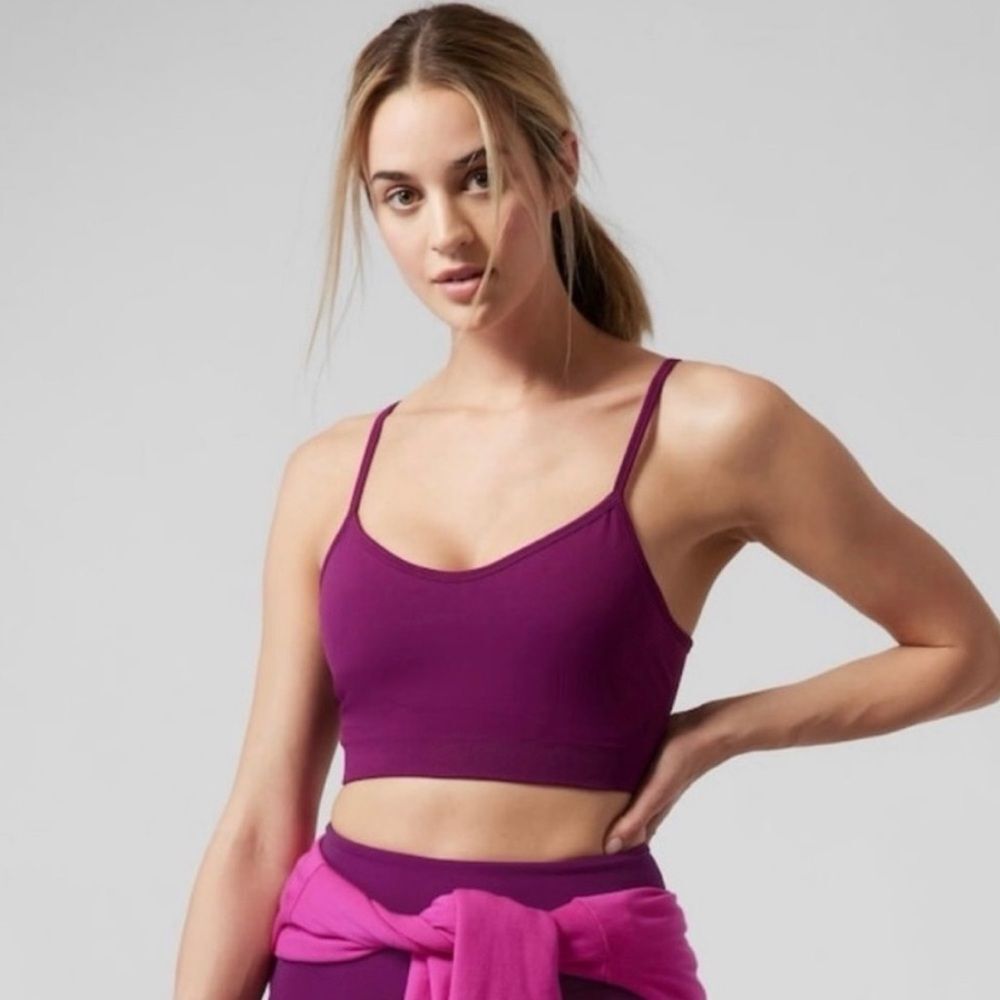 Athleta Renew Sports Bra Exotic Fuschia Purple Women's Size Medium